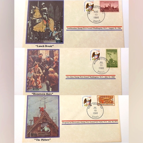 Norman Rockwell Collection Stamped Envelopes - Picture 1 of 5